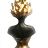LOLA knob back, bronze, black patina and gold-plated